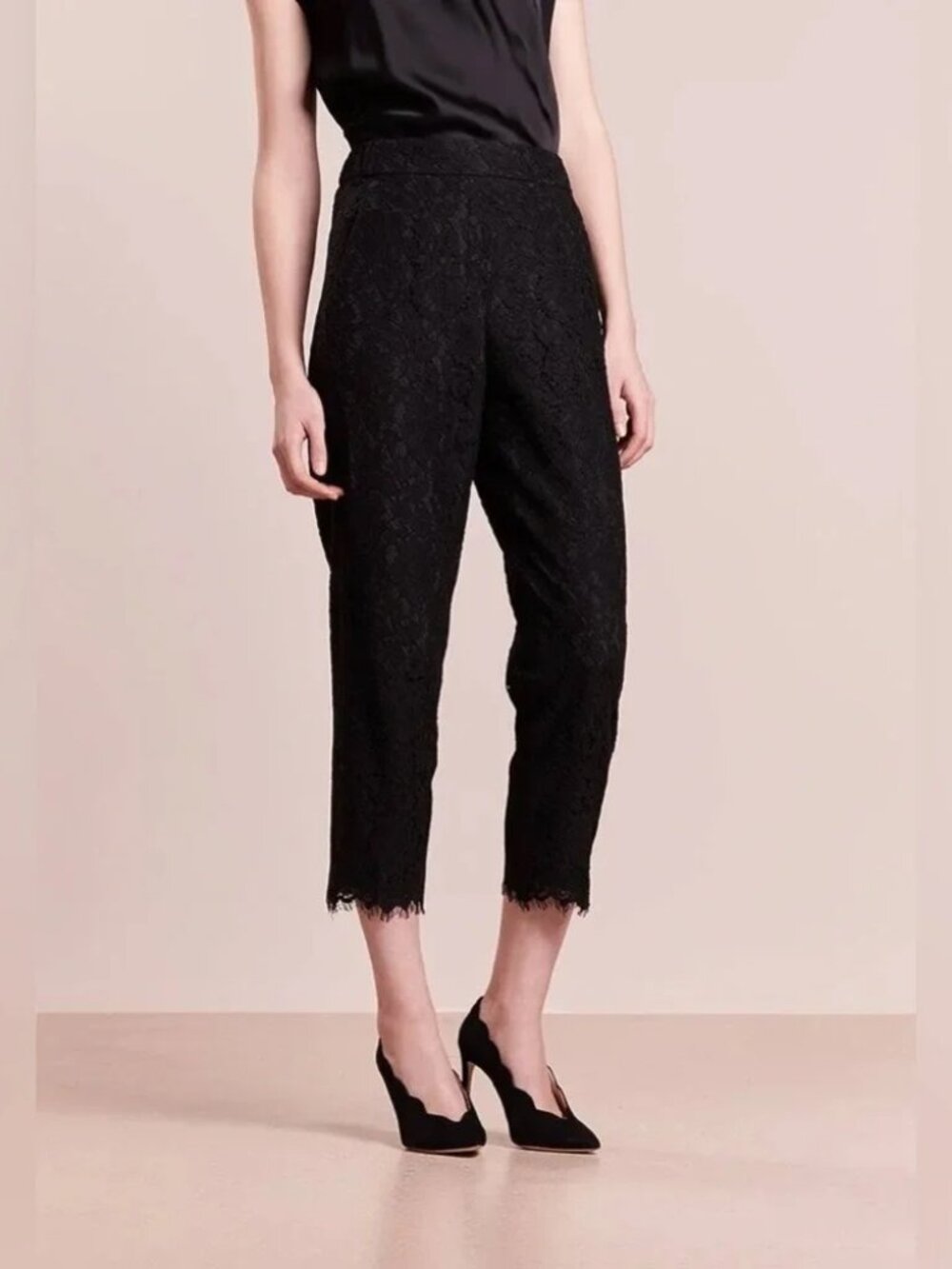 J.Crew Easy Lace Fringe-Edge Pants – Black - Size 4